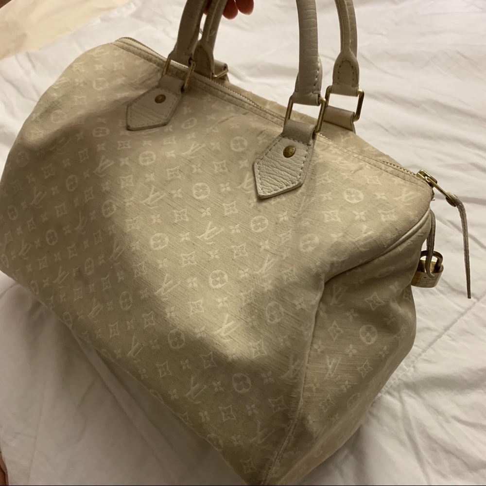 Rare Vintage Louis Vuitton Mini Lin Speedy